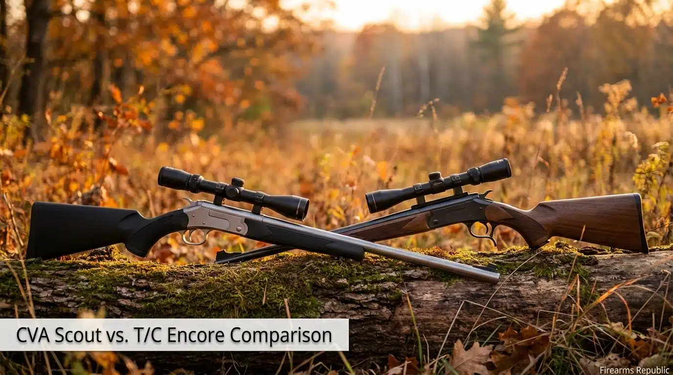 CVA Scout and T/C Encore Pro Hunter on shooting range