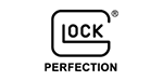 Alt text: GLOCK logo featuring the word 'PERFECTION' in a minimalist design, representing quality and reliability in firearms.