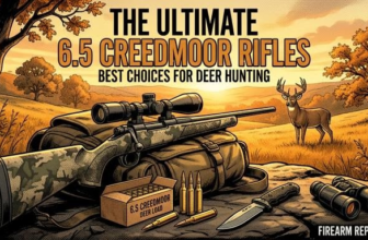Guide to the best 6.5 Creedmoor rifles for deer hunting, featuring gear and scenic outdoor backdrop.